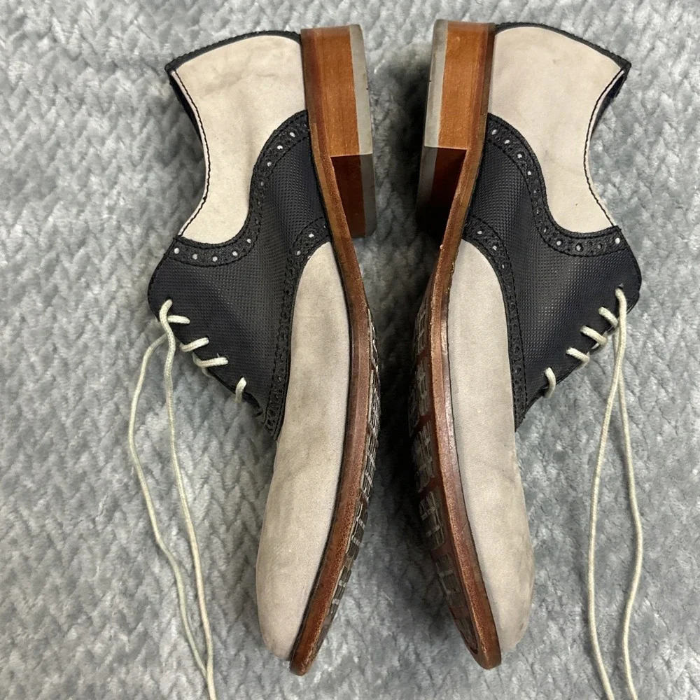 Cole Haan Air Colton Men's 8 Two Tone Oxford Dress Shoes‎ Grey Navy